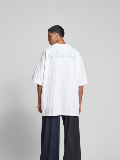 VETEMENTS Oversized T-Shirt mit Label-Print Weiss 5