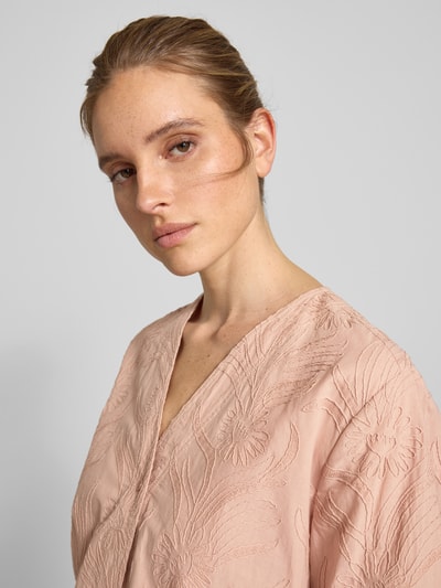 Jake*s Collection Overhemdblouse met knoopsluiting Zalm - 3