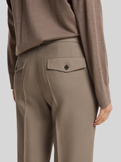 BOSS Wide Leg Hose aus Viskose-Mix Modell 'Talia5' Taupe 3