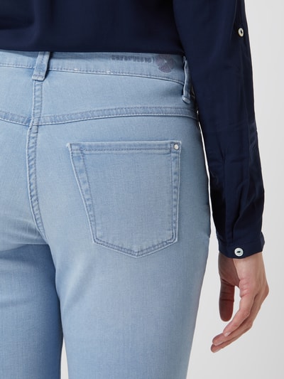 MAC Straight fit jeans met stretch, model 'Dream Chic' Lichtblauw - 3