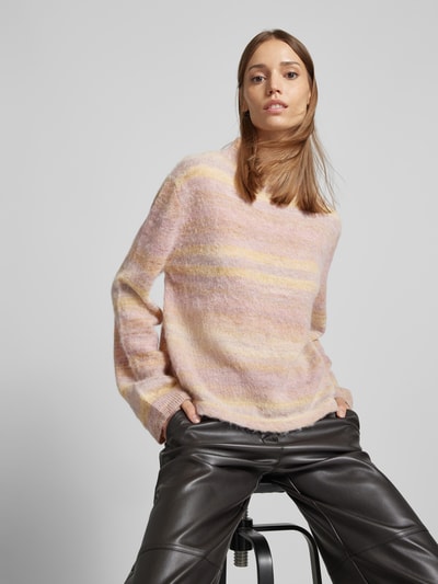 Jake*s Collection Gebreide pullover met turtleneck Ecru - 3