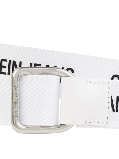 Calvin Klein Jeans Gürtel mit Lederbesatz Weiß 2