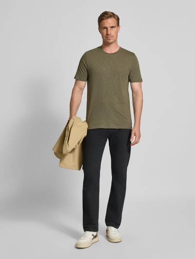 MCNEAL Regular Fit T-Shirt mit Rundhalsausschnitt Oliv 1