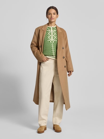 Dale of Norway Regular Fit Troyer aus reiner Wolle mit Reißverschluss Modell 'LEKNES' Gruen 1