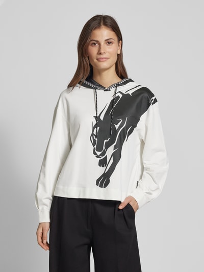 Marc Cain Hoodie mit Motiv-Print Black 4