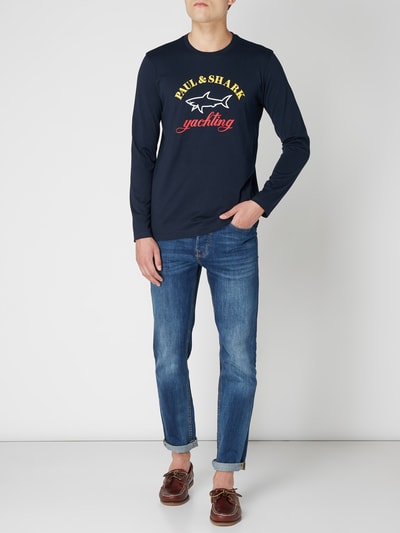 Paul & Shark Longsleeve aus Organic Cotton  Dunkelblau 1