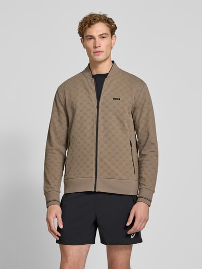 BOSS Green bluza rozpinana o kroju regular fit z mieszanki bawełny model 'SW_Revival Skarley' Piaskowy 4