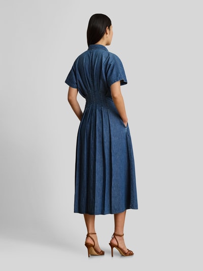 Lauren Ralph Lauren Dopasowana sukienka casualowa z czystej bawełny Niebieski 5