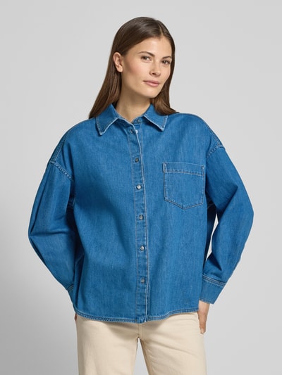 Weekend Max Mara Relaxed Fit Jeansbluse aus reiner Baumwolle Modell 'FOGGIA' Jeansblau 4
