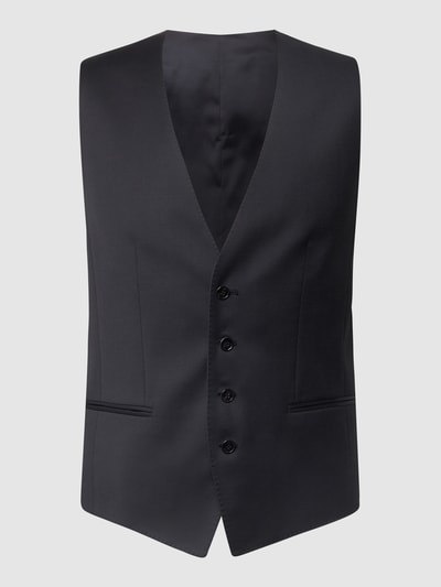 BOSS Slim fit gilet van scheerwol Zwart - 2