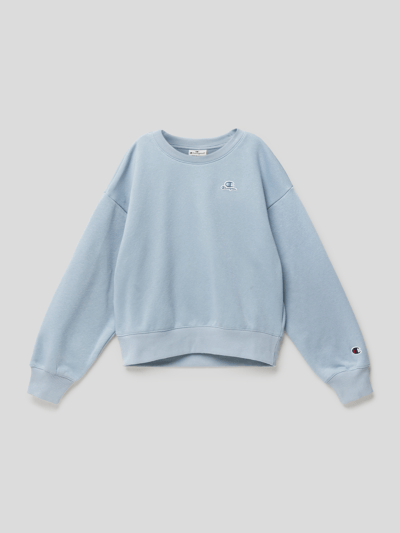 CHAMPION Sweatshirt mit Label-Stitching Modell 'Rochester' Bleu 1