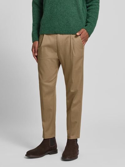 Drykorn Stoffen broek met bandplooien, model 'chasy' Beige - 4