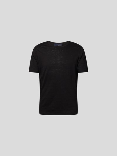 Lardini T-Shirt aus Leinen Dunkelgruen 2