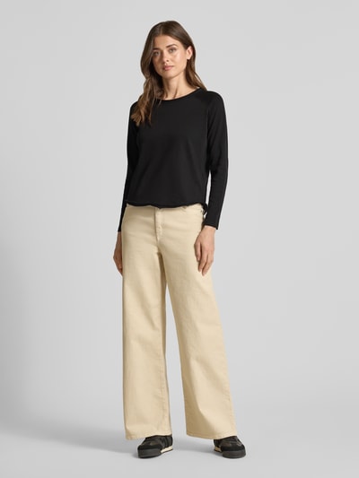 Smith and Soul Longsleeve mit Rundhalsausschnitt und Rollsaum Black 1