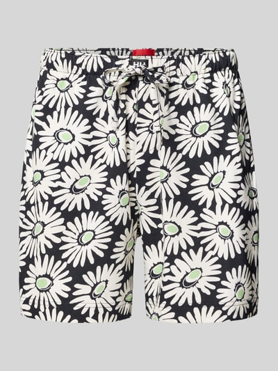 HUGO Regular Fit Sweatshorts mit Label-Patch Modell 'DAZZY' Black 2