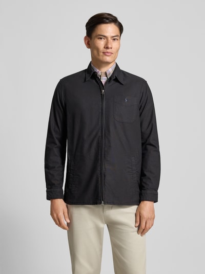 Polo Ralph Lauren Slim Fit Hemdjacke mit Kentkragen Black 4
