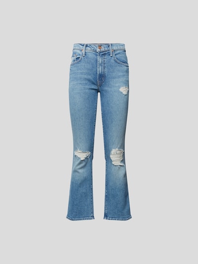 Mother Low Rise Jeans im Flared Cut Dunkelblau 2