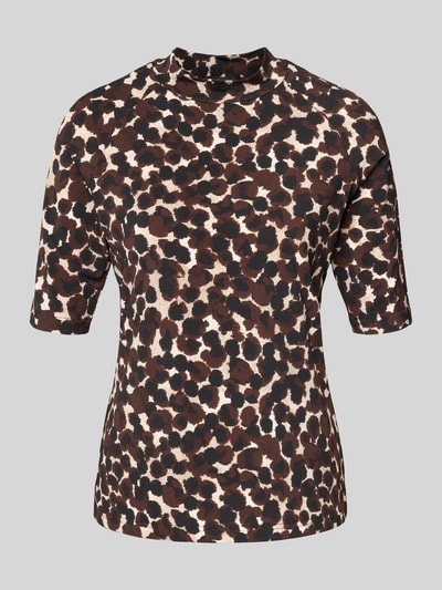 Betty Barclay T-shirt met opstaande kraag en 1/2-mouwen Donkerbruin - 2