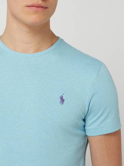 Polo Ralph Lauren Custom slim fit T-shirt van katoen Oceaanblauw - 3