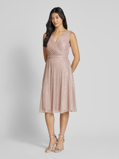 TROYDEN COLLECTION Cocktailkleid in Wickel-Optik Rose 1