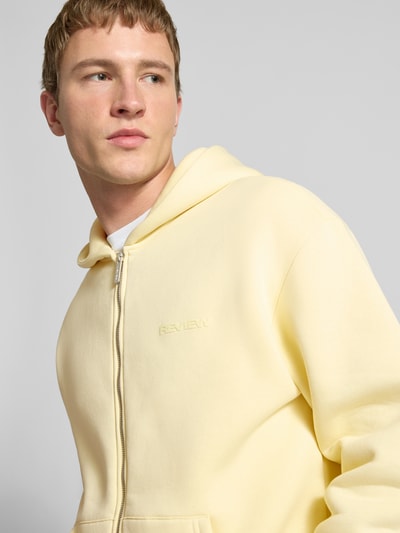 REVIEW Regular Fit Sweatjacke mit Reißverschluss Hellgelb 3