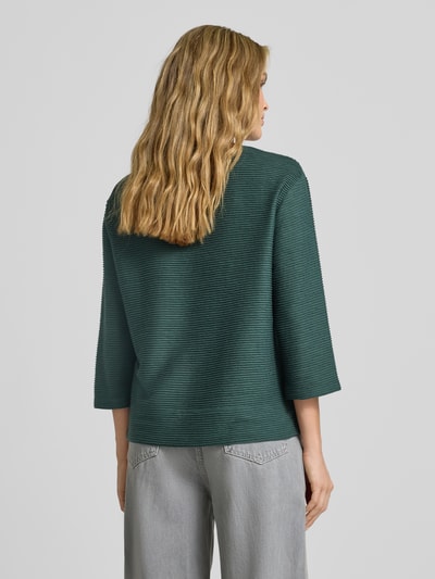 s.Oliver RED LABEL Relaxed fit sweatshirt met structuurmotief Donkergroen - 5