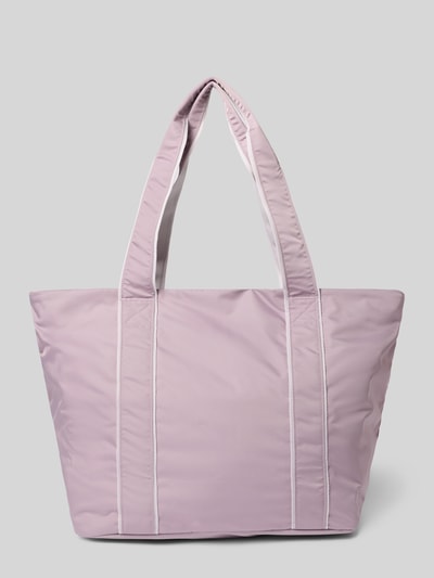 Productfoto, Tote Bag met logo-print model 'Yoga' van adidas Sportswear in lila, ruime schouderriem, ritssluiting, afmetingen volgens context.