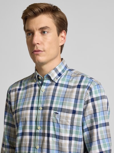 Fynch-Hatton Regular Fit Freizeithemd mit Logo-Stitching Modell 'Oxford' Hellblau 3