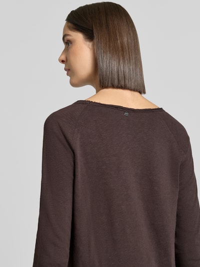 Rich & Royal Regular Fit Longsleeve aus reiner Baumwolle Schoko 3