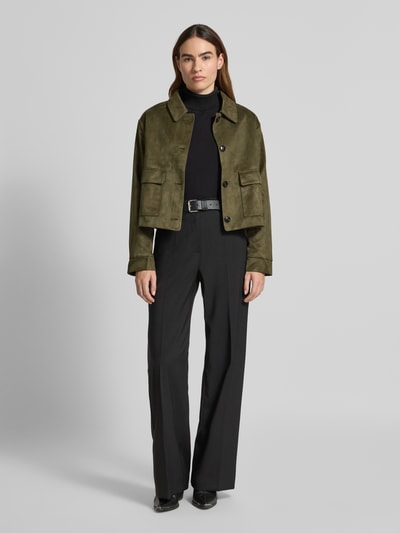 Neo Noir Regular Fit Jacke mit Umlegekragen Modell 'Romana' Oliv 1