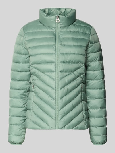 Produktfoto, Slim Fit Steppjacke mit Stehkragen von s.Oliver RED LABEL in Optik: Unifarben, leichter Glanz, mit Reißverschluss, seitlichen Eingrifftaschen