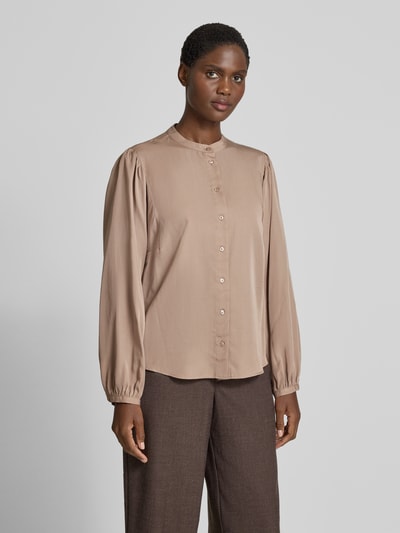 Brax Regular Fit Bluse aus Lyocell Modell 'Valeria' Taupe 4