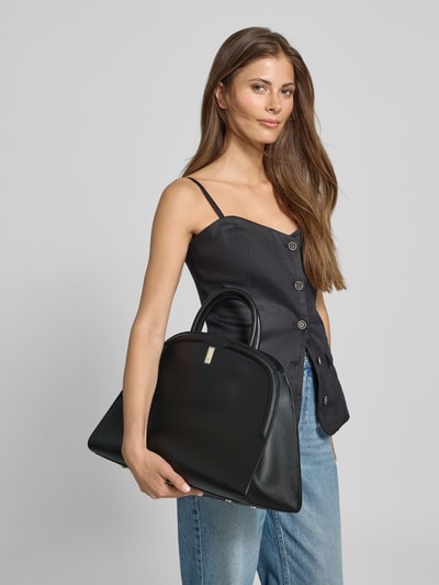 BOSS Henkeltasche aus Rindsleder Black 1