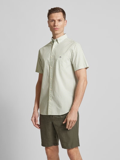 Gant Freizeithemd mit Button-Down-Kragen Hellgruen 4