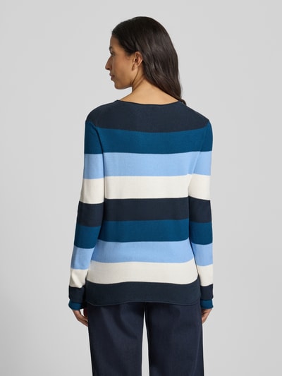 Tom Tailor Sweter z dzianiny o kroju regular fit z mieszanki bawełny i wiskozy Jasnoniebieski 5
