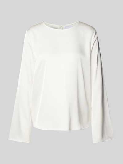 Jake*s Collection Oversized Bluse aus Satin Offwhite 2