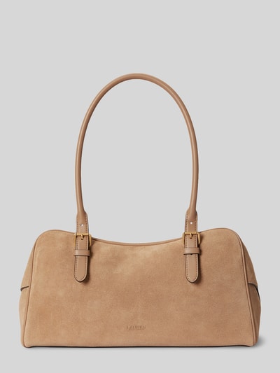Lauren Ralph Lauren Henkeltasche aus echtem Veloursleder Beige 4