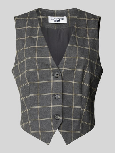 Marc O'Polo Denim Regular fit gilet met viscose Antraciet - 2