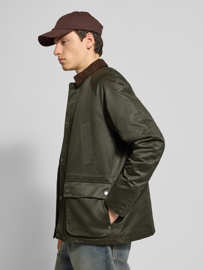 Only & Sons Bomberka o kroju regular fit z mieszanki bawełny model ‘BOB’ Oliwkowy 3