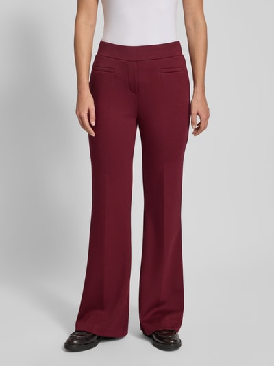 Christian Berg Woman Flared Fit Stoffhose aus Viskose-Mix  Dunkelrot 4
