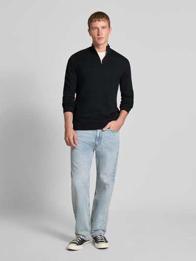 Only & Sons Regular fit schipperstrui van een mix van katoen en viscose, model 'LOUI' Zwart - 1