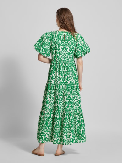 YAS Maxikleid mit Allover-Muster Modell 'GREENA' Gruen 5