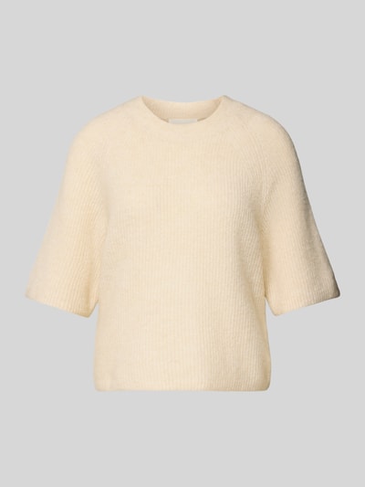 MSCH Copenhagen Strickshirt mit Woll-Anteil Modell 'Milania" Beige 2