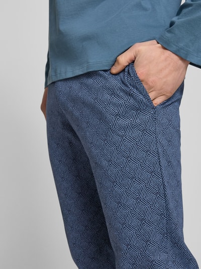 Schiesser Stoffhose mit elastischem Bund Jeansblau 3