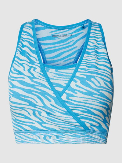 Mamalicious Umstands-Crop Top mit Animal-Print Ocean 2