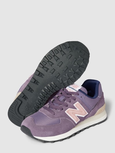 New Balance Sneakersy z detalami z logo Fioletowy 4