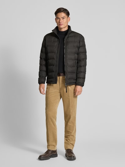 Strellson Regular fit gewatteerd jack met opstaande kraag, model 'MODENA FUSED' Zwart - 1