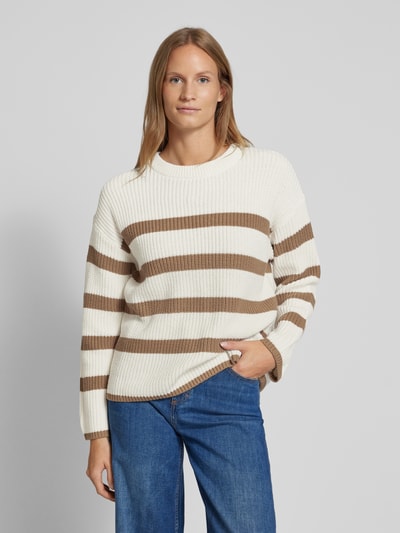 Selected Femme Strickpullover mit überschnittenen Schultern Modell 'BLOOMIE' Cognac 4