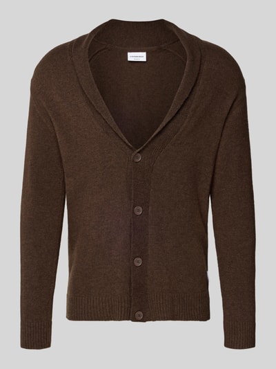 Lindbergh Kurtka z dzianiny z listwą guzikową Ciemnobrązowy 2