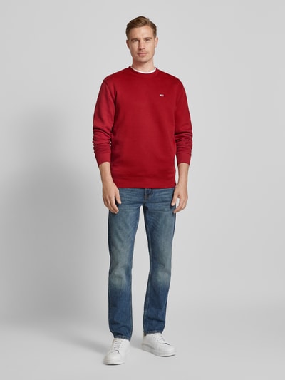 Tommy Jeans Regular fit sweatshirt met logobadge Rood - 1